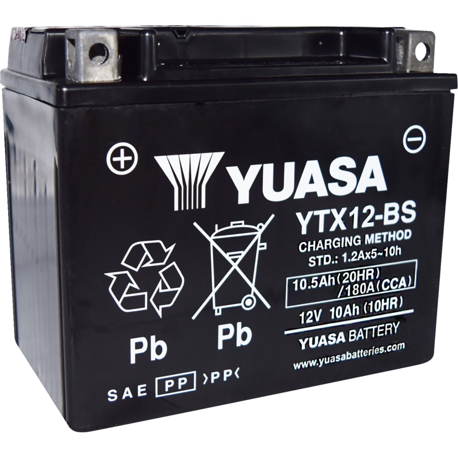 Yuasa AGM Battery - YTX12-BS - Maintenance-Free YUAM3RH2SIND