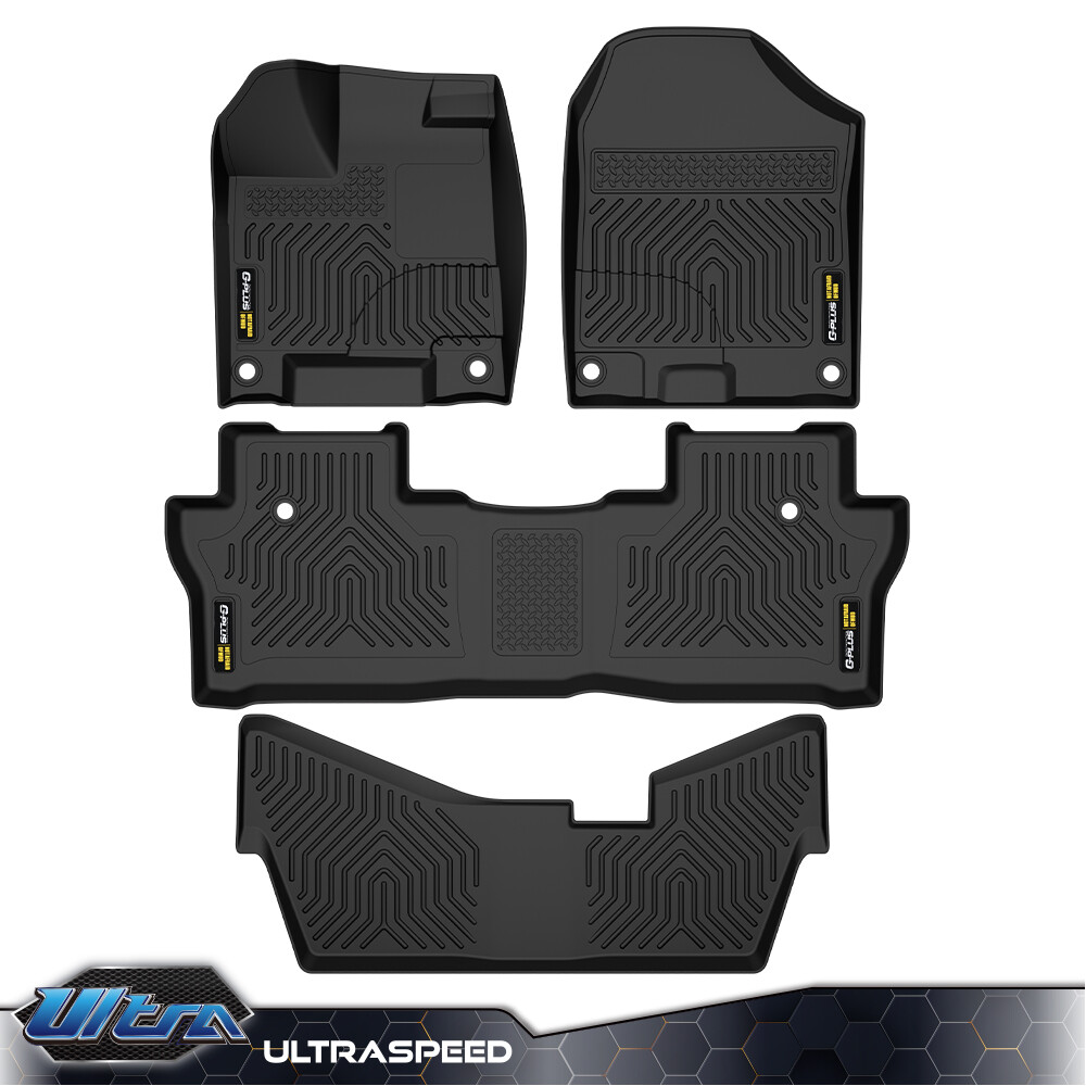 Floor Mats All Weather Floor Mats Liner TPE Waterproof Fit for 16-22 Honda Pilot
