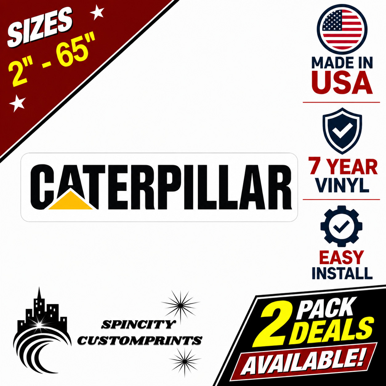 Caterpillar Heavy Equipment Vinyl Decal Car Window Toolbox Laptop Bumper Sticker