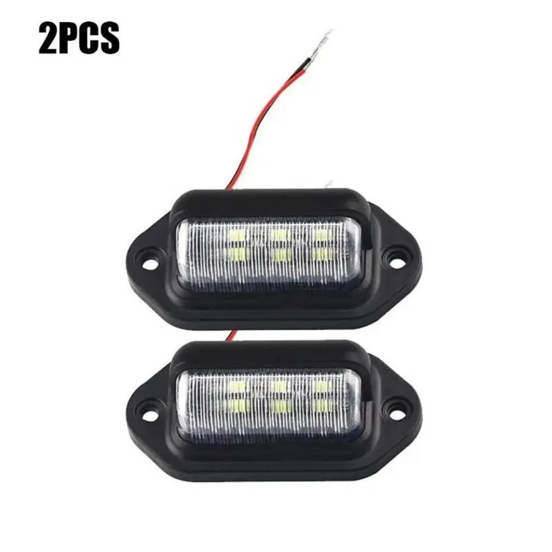 2PCS LED License Plate Light Tag Lamps 12V Waterproof for Truck Trailer
