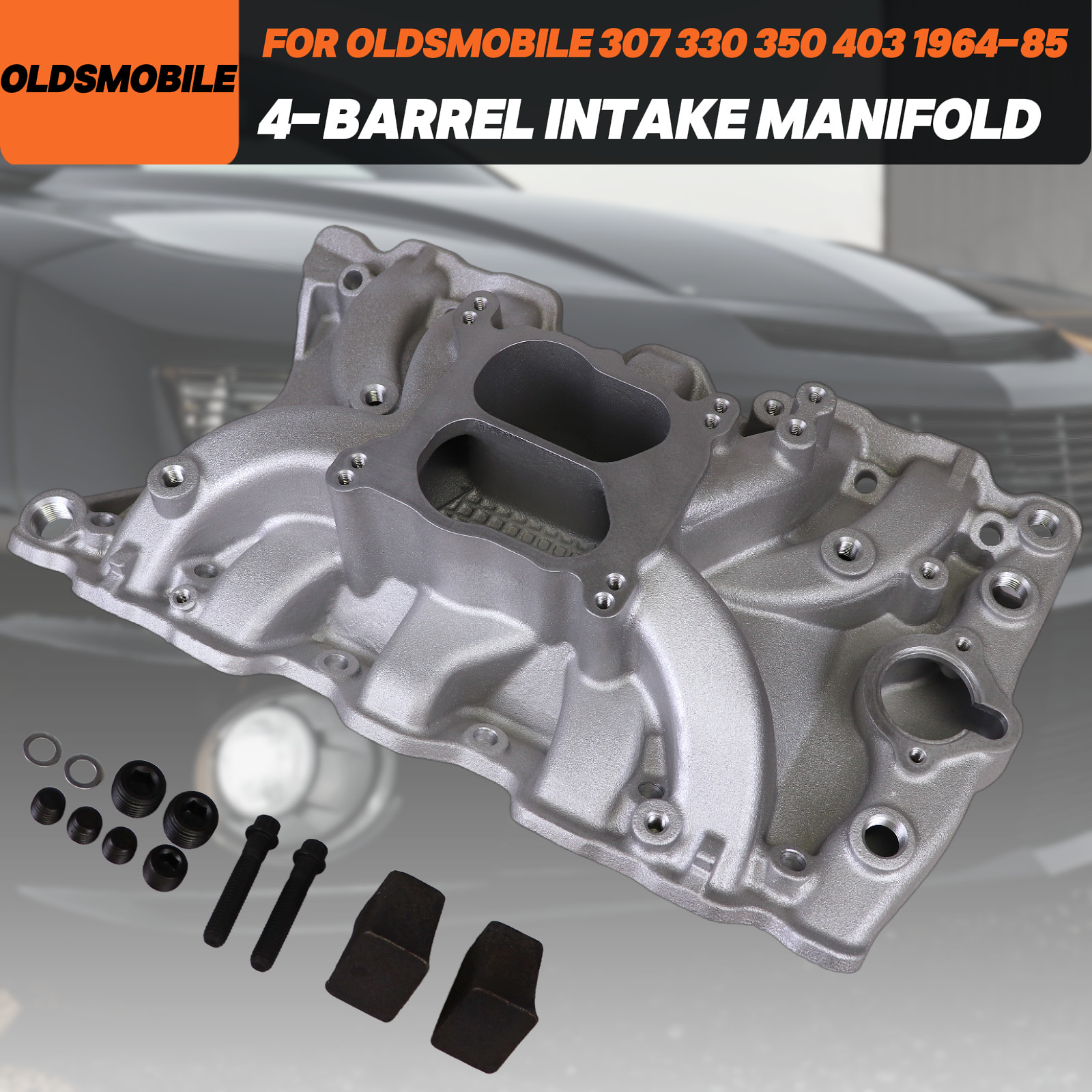 Dual plane intake Manifold 7111 For Oldsmobile 64-85 307 330 350 403 V8 Engine