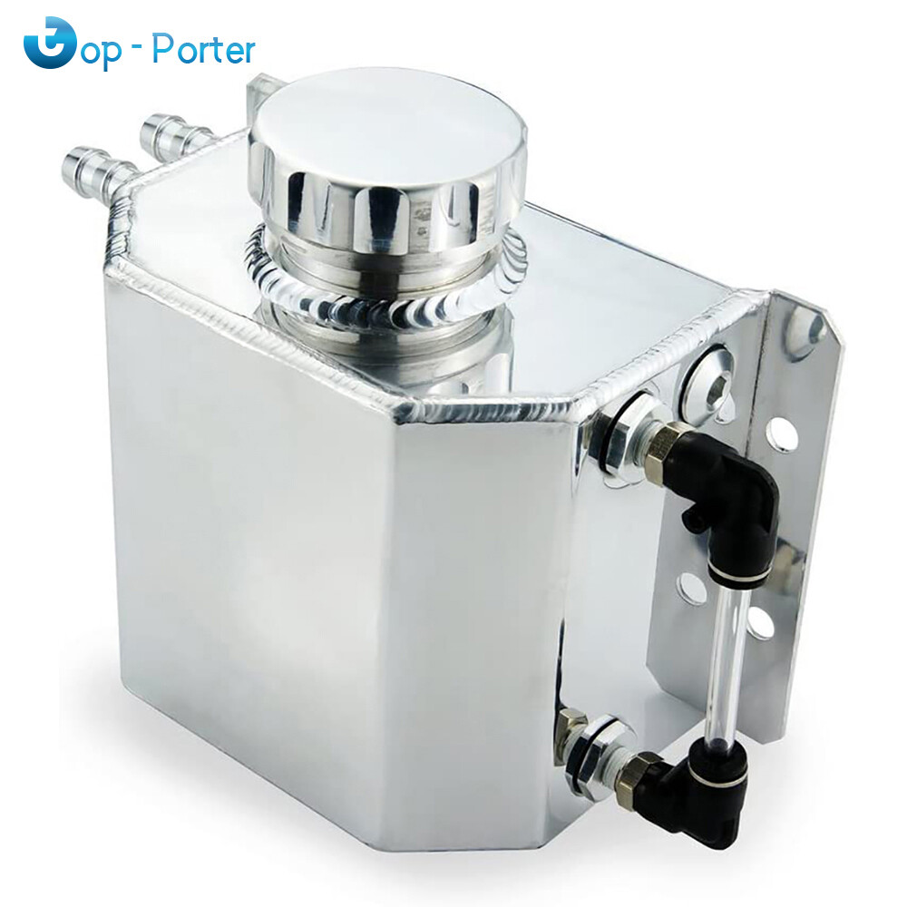 1L Aluminum Radiator Coolant Overflow Bottle Recovery Water Tank Universal 