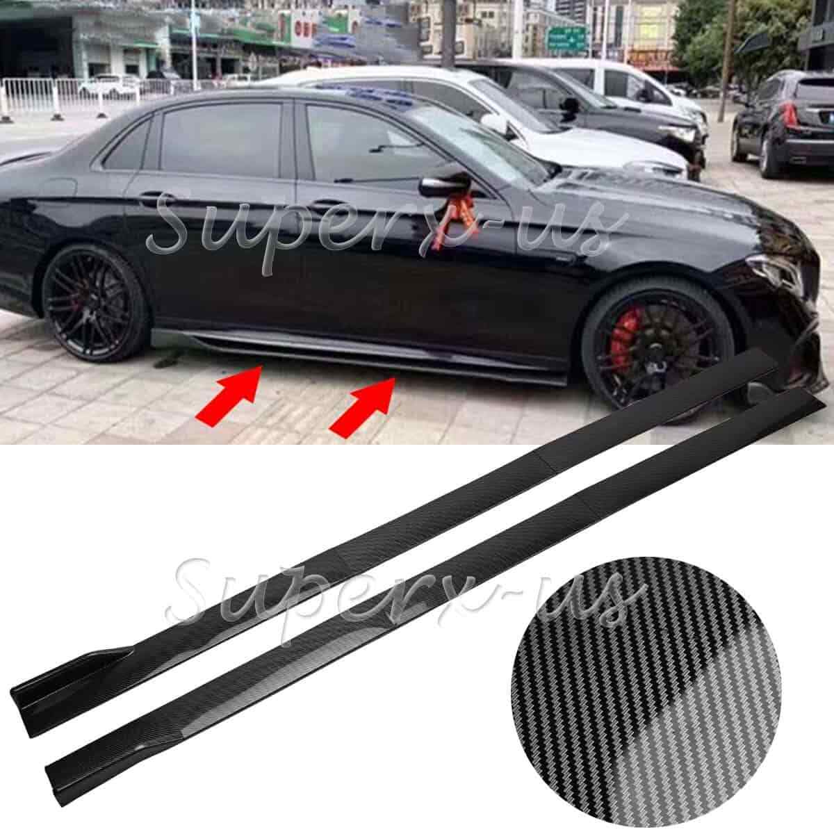 86.6'' Carbon Fiber Side Skirts Rocker Panel For Benz W211 W212 W213 E Class US
