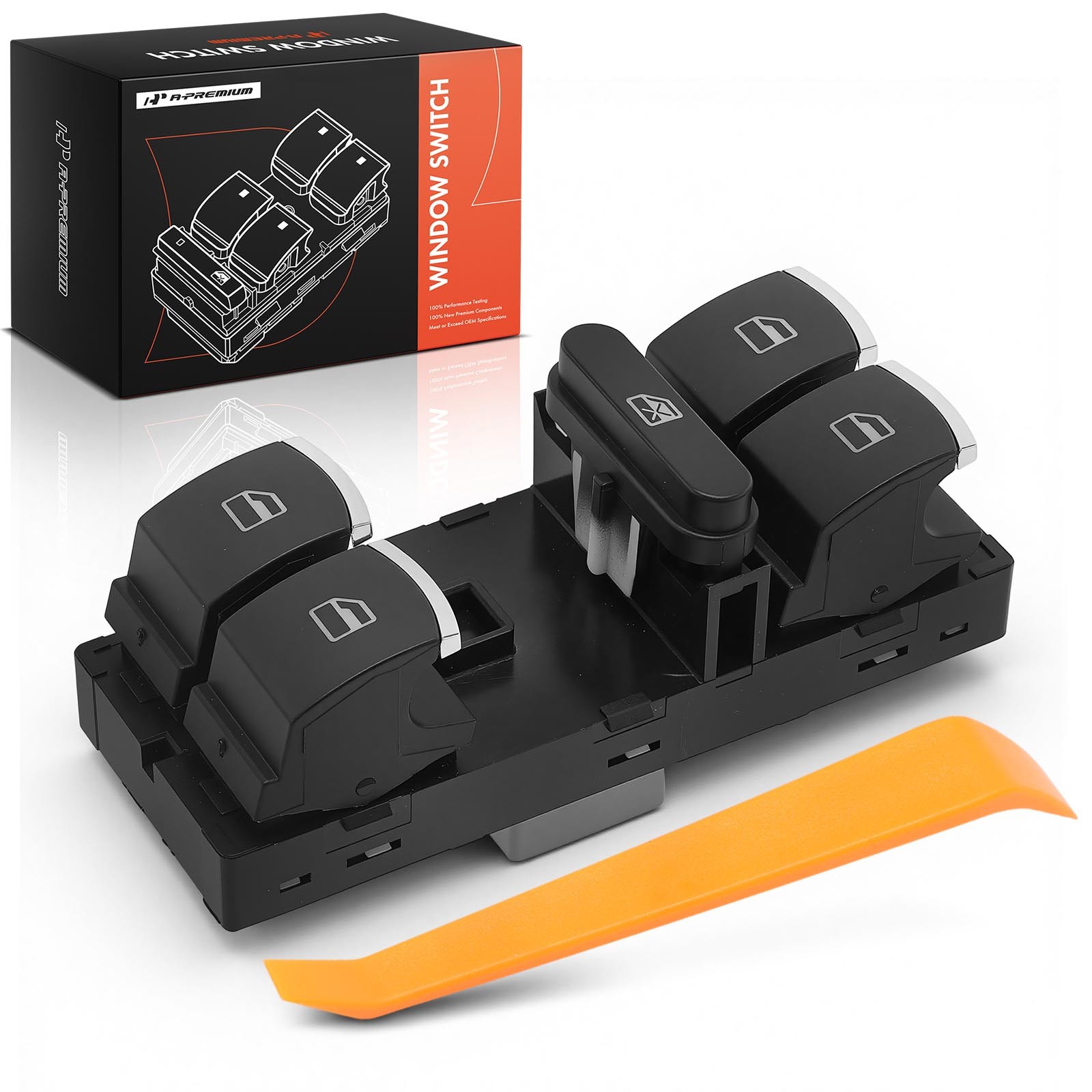 A-Premium Front Left Power Window Switch w/ 10-Pin for VW Jetta 2011-2016 Passat