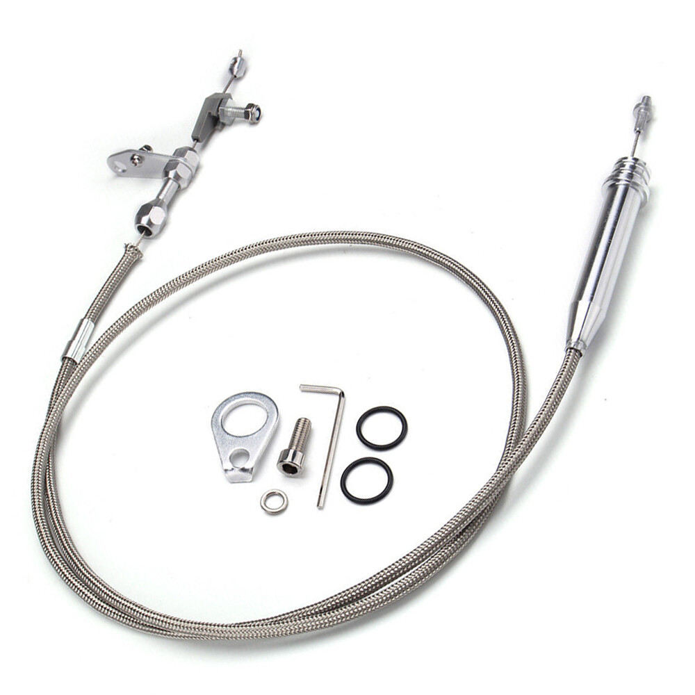 700R4 Stainless Steel Braided Transmission Kick Down Detent Cable SBC BBC for GM