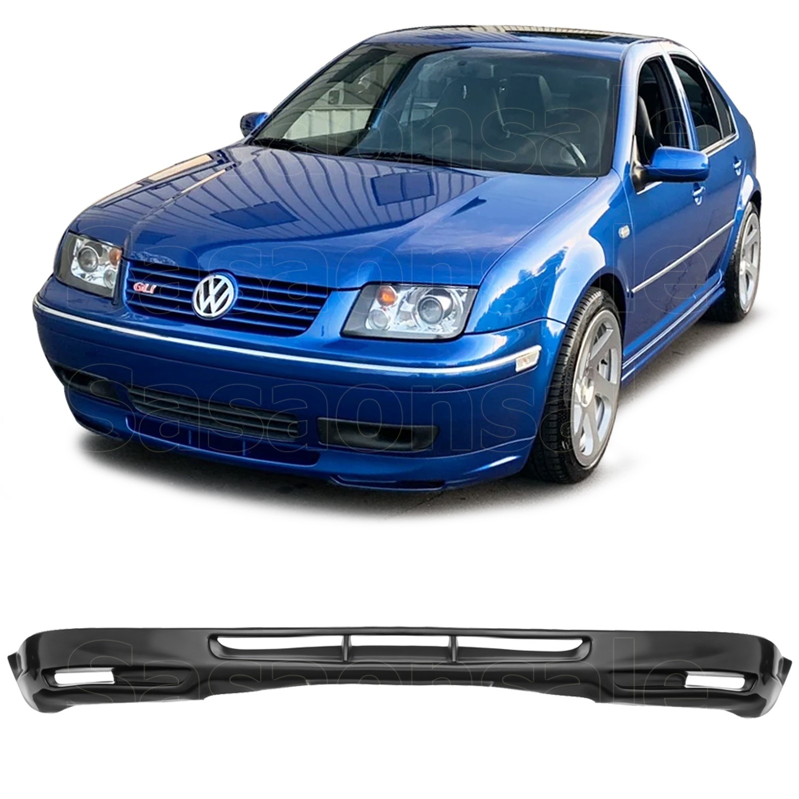 Fits 99-05 Volkswagen Jetta Mk4 Front Bumper Lip Splitter, GLI Style PU Black Fits 99-05 Volkswagen Jetta Mk4 Front Bumper Lip Splitter, GLI Style PU Black