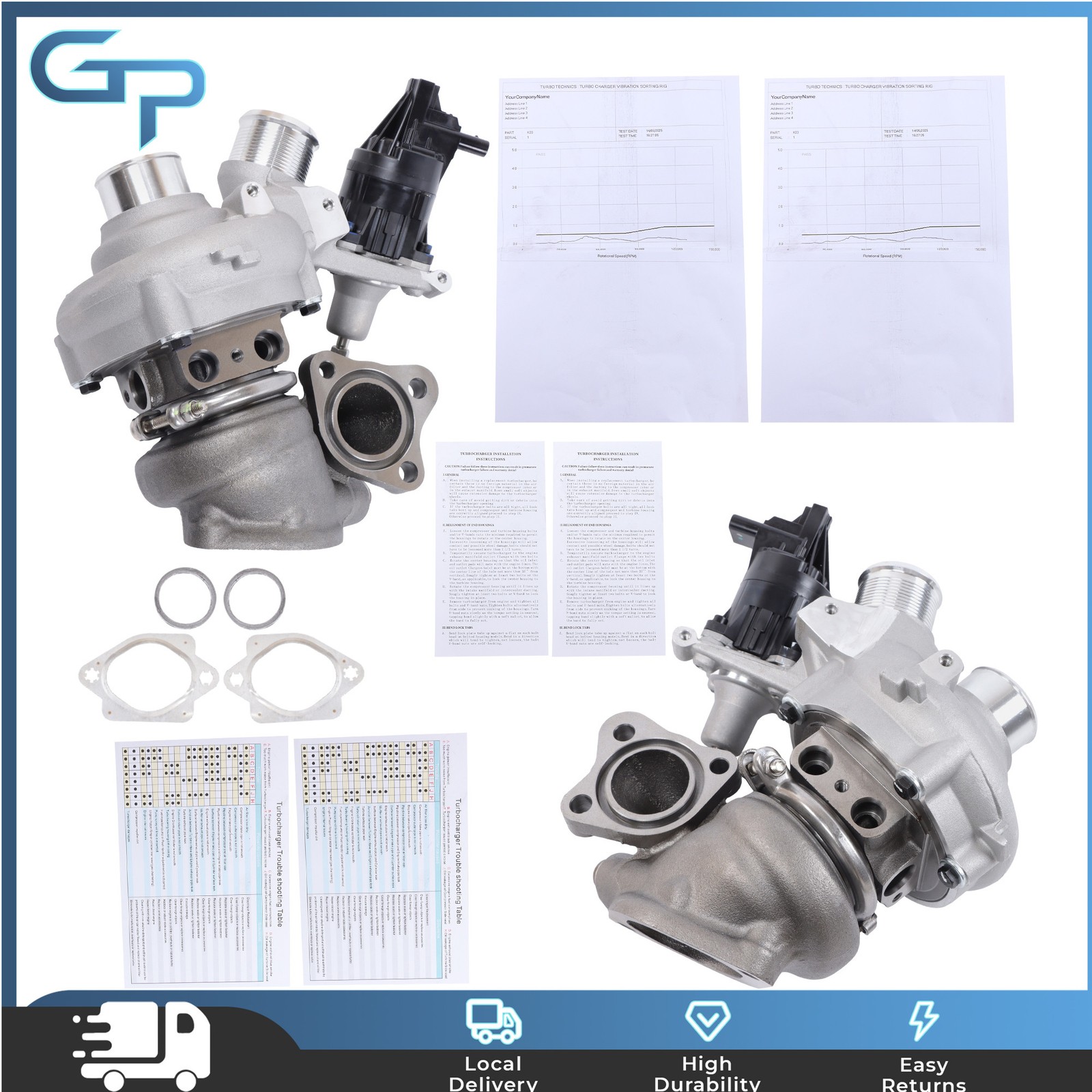 Upgrade Billet Turbo Turbocharger Pair For Ford F-150 3.5L EcoBoost V6 2018-2023