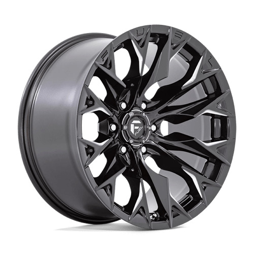 20X9 Fuel 1PC D803 FLAME 5X5.0 1MM GLOSS BLACK MILLED