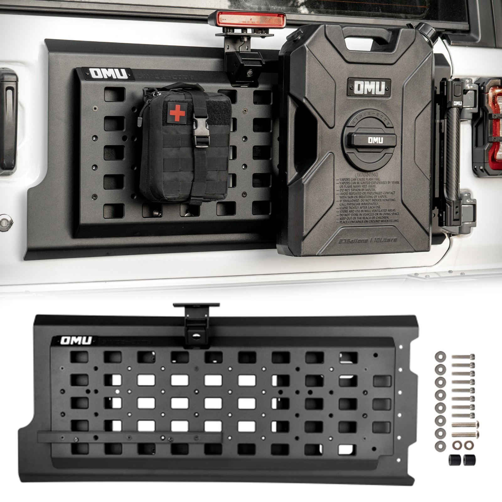 OMU Aluminum Multifunctional Tailgate Expansion Panel for Jeep Wrangler JL 2018+