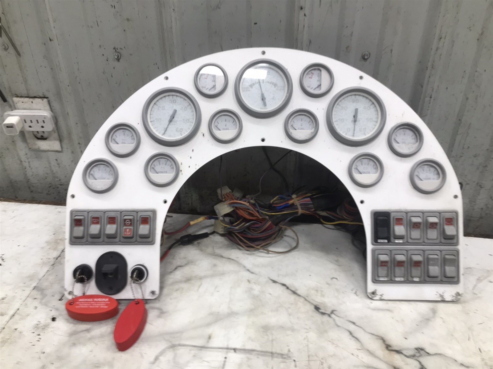 92 Chris Craft Crowne 302 Boat dash panel gauges