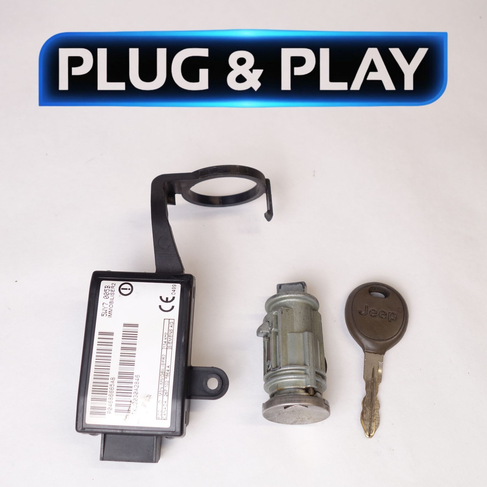 Sentry Key Module + Lock Cylinder + Key 04686665AB 2001-2004 Chrysler Jeep