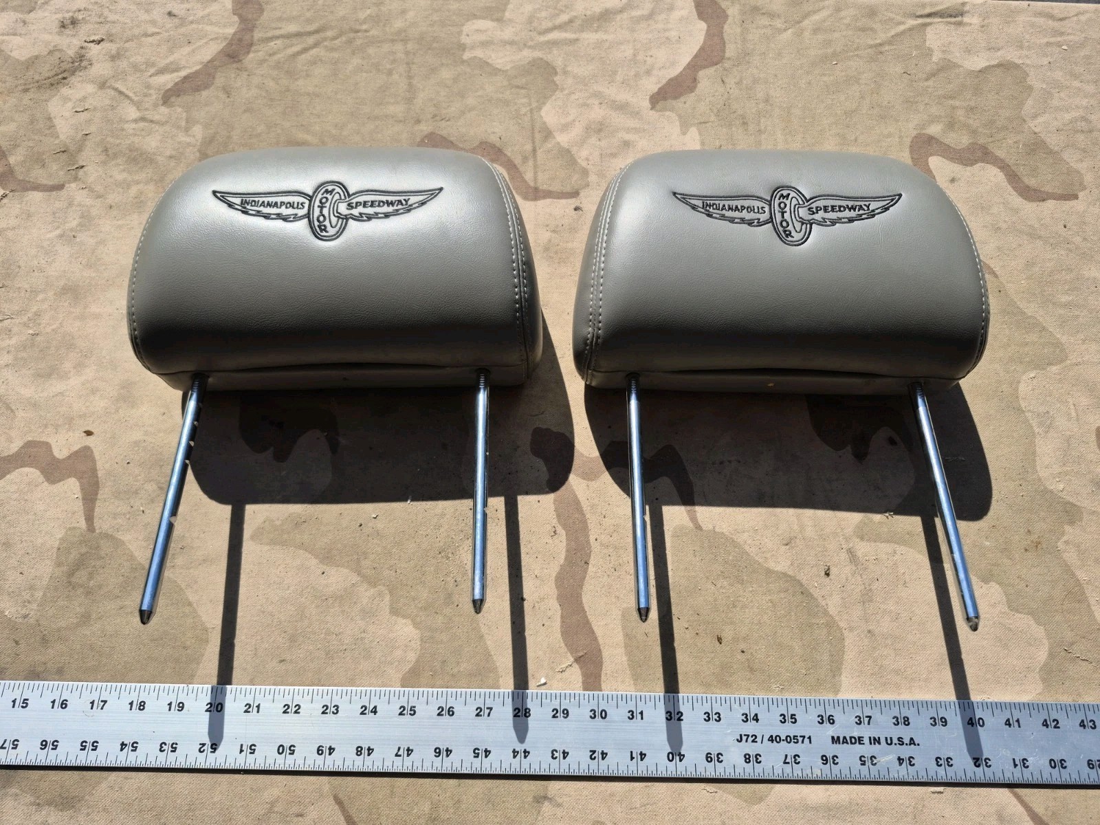 2004 04 Impala Set of Indianapolis Indy 500 Speedway Front Headrest Set Pair OEM