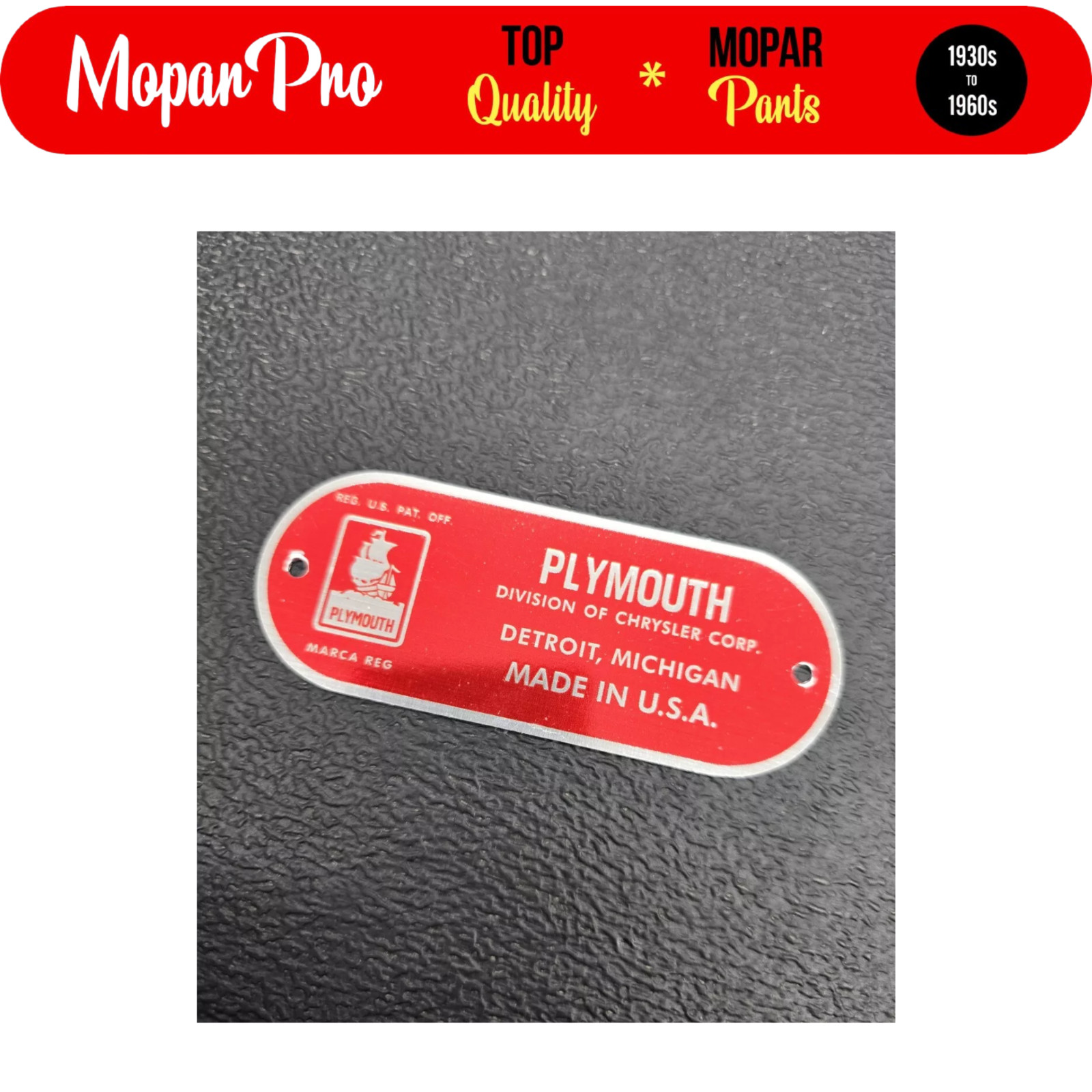 1940 1951 1952 1953 1954 PLYMOUTH FIREWALL TAG NEW FITS PLYMOUTH 1940 1951 1952 1953 1954 PLYMOUTH FIREWALL TAG NEW FITS PLYMOUTH
