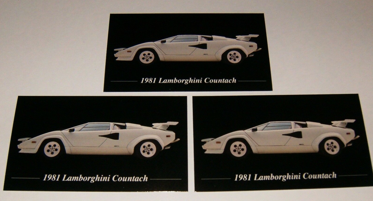 3-1981 LAMBORGHINI COUNTACH PHOTO MAGNETS 81 82 83 84 85 86