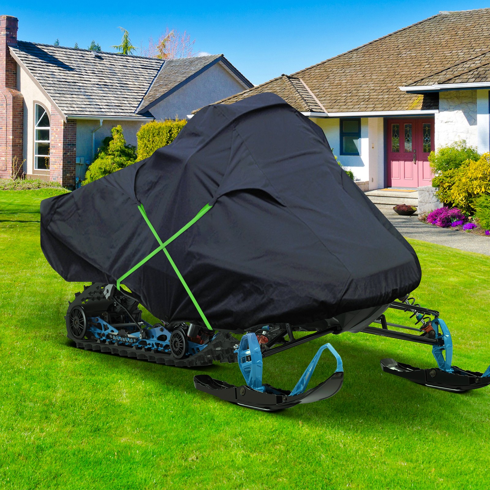 NEVERLAND Snowmobile Cover Waterproof for Polaris Ski Doo Yamaha Fit for 140'' S
