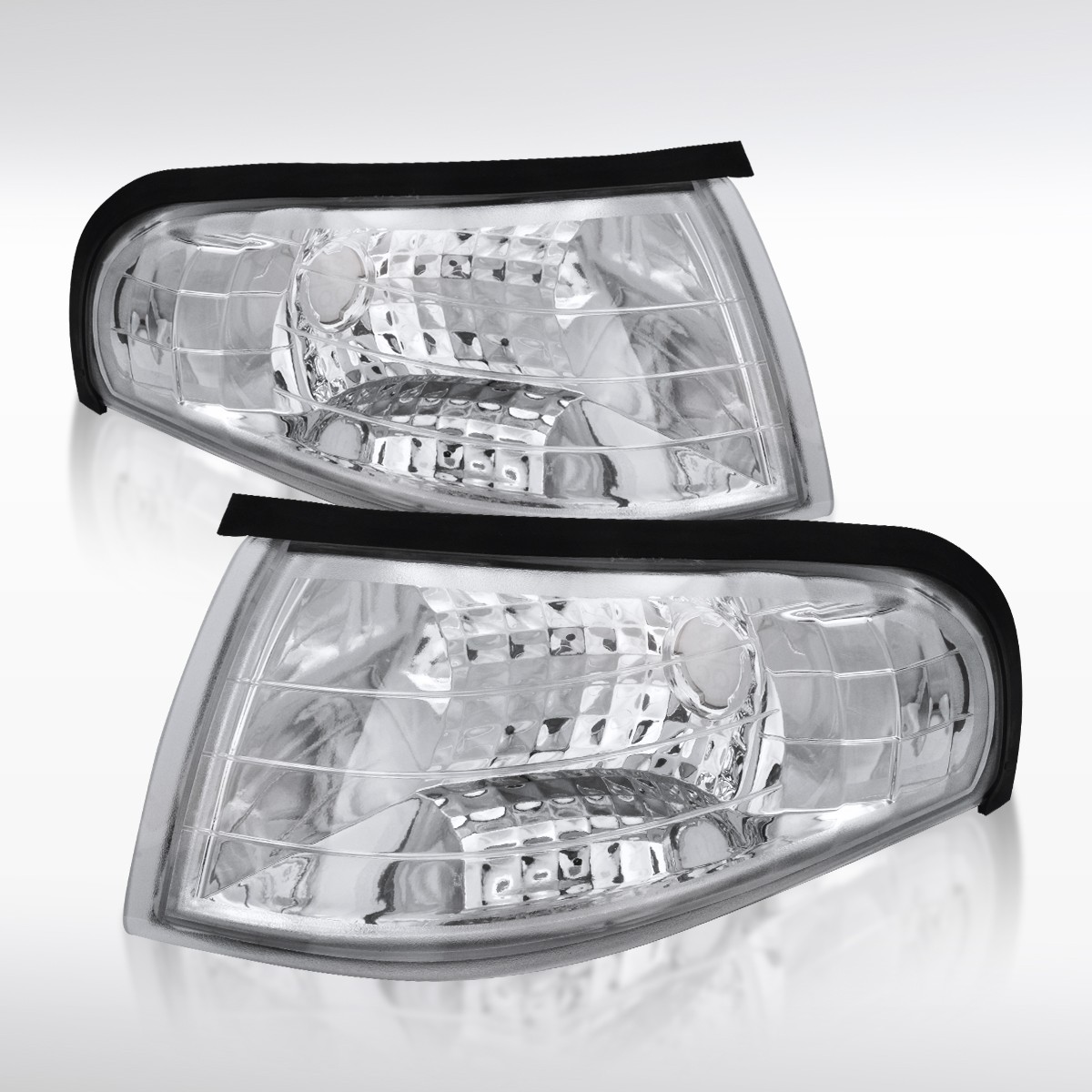 Fit 1994-1998 Ford Mustang GT Corner Lights Parking Signal Lamp Left+Right 94-98