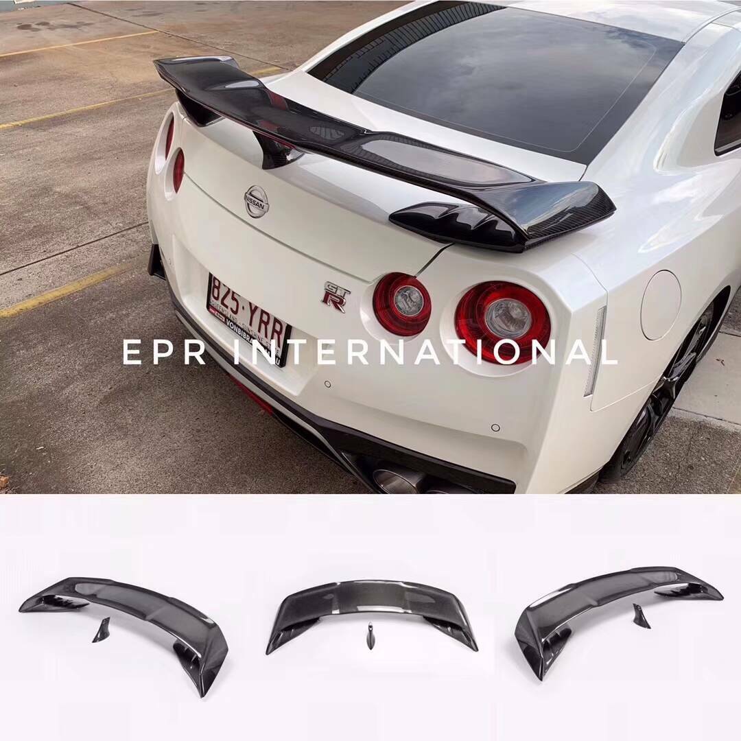 For Nissan GTR R35 MY17 2017 VS Style Rear Trunk Spoiler Wing Carbon Fiber Wings