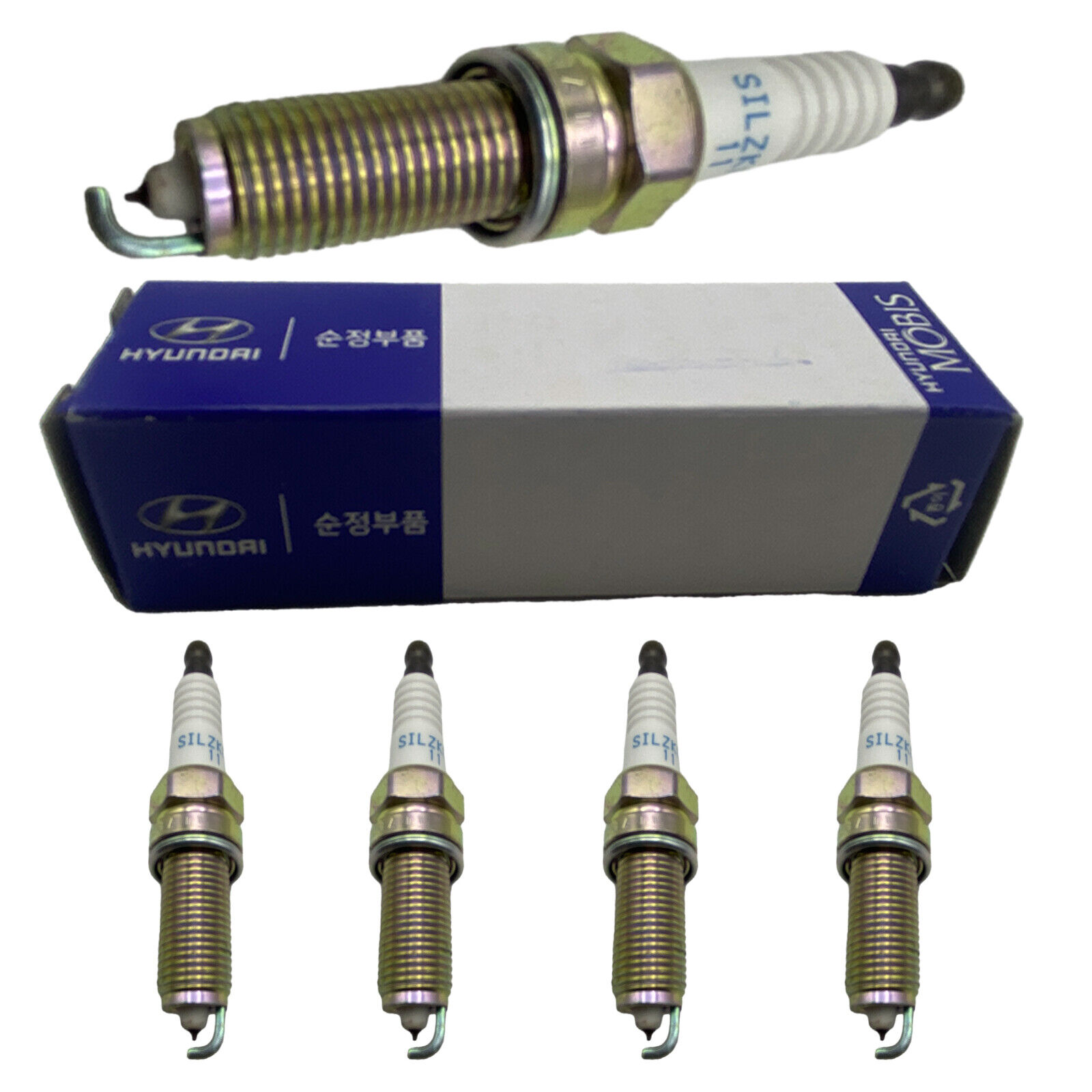 4PCS Iridium Long Life Spark Plugs For Hyundai Kia 1.6L 18846-11060 SILZKR6B-11