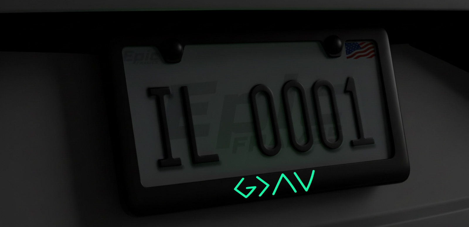 Glowing GOD is Greater Than The Highs and lows Metal Black License Plate Frame