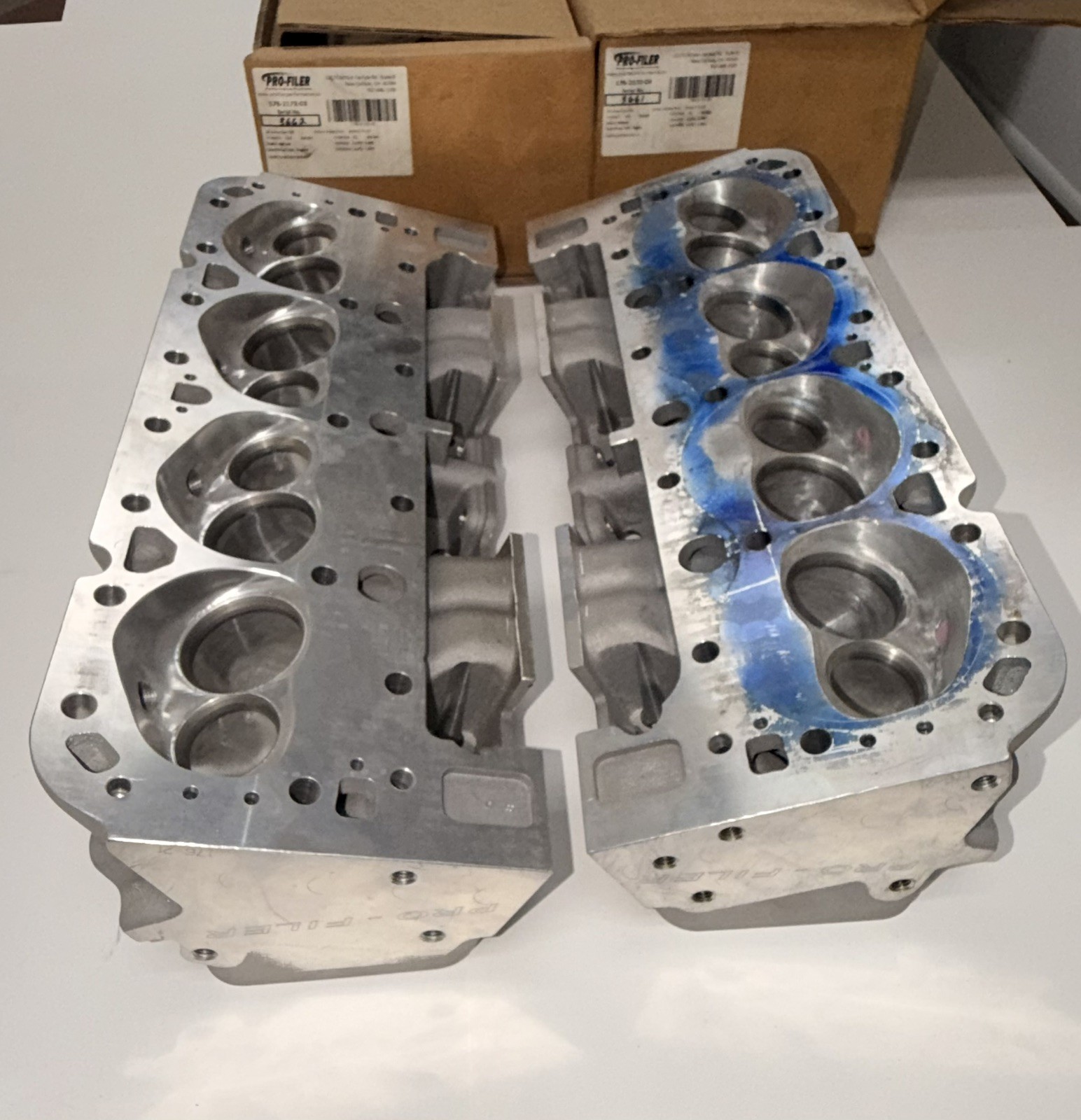 Pro-Filer 176-2172-03 SBC 210cc 72cc Aluminum Cylinder Heads, Pair