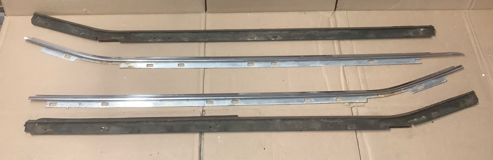 1973 - 1977 PONTIAC GRAND PRIX DOOR TOP CHROME TRIM & SWEEPS RH LH OEM
