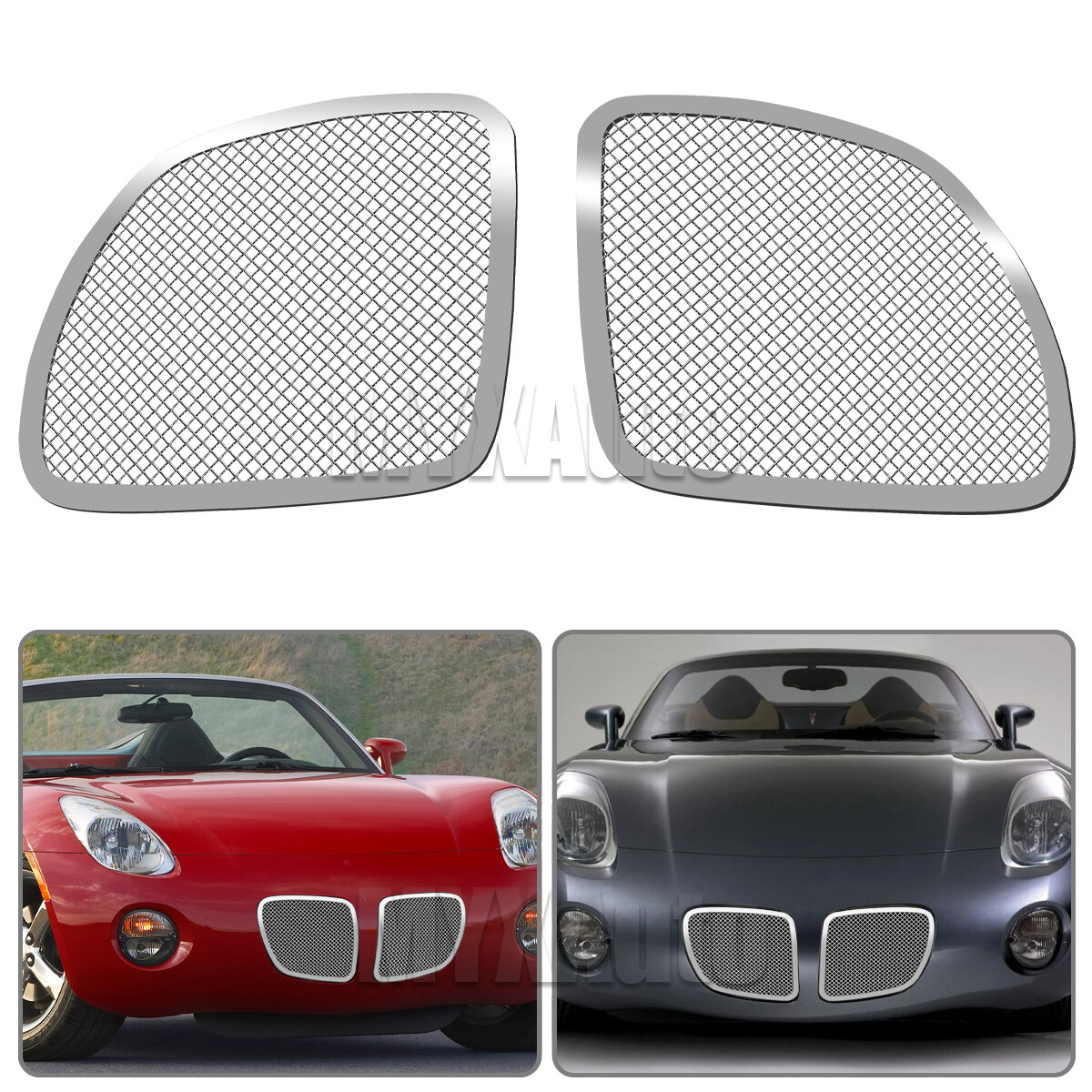 Fit 2006-2008 Pontiac Solstice Stainless Steel Polish Mesh Grille Grill Insert Fit 2006-2008 Pontiac Solstice Stainless Steel Polish Mesh Grille Grill Insert