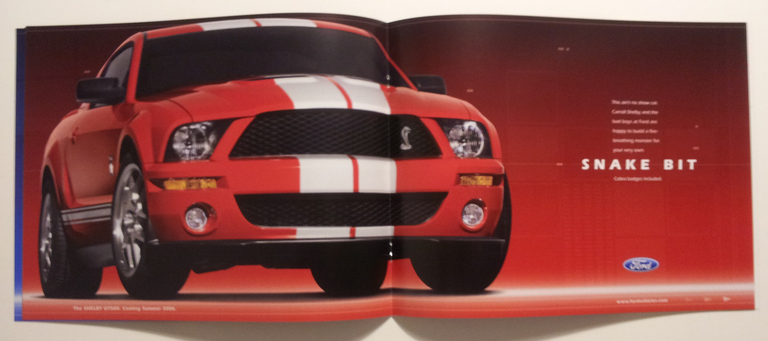 2007 Ford Shelby GT500 + Concept Car Dealership Showroom Brochure - Must See 