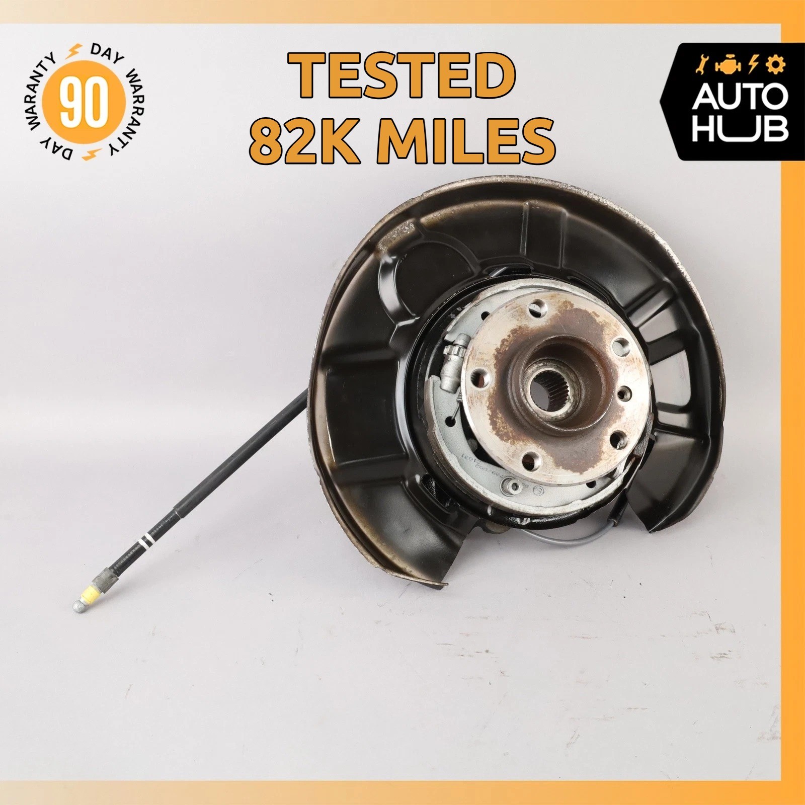 BMW F33 435i 430i 428i Rear Left Spindle Knuckle Hub w /Shield OEM 82k BMW F33 435i 430i 428i Rear Left Spindle Knuckle Hub w /Shield OEM 82k