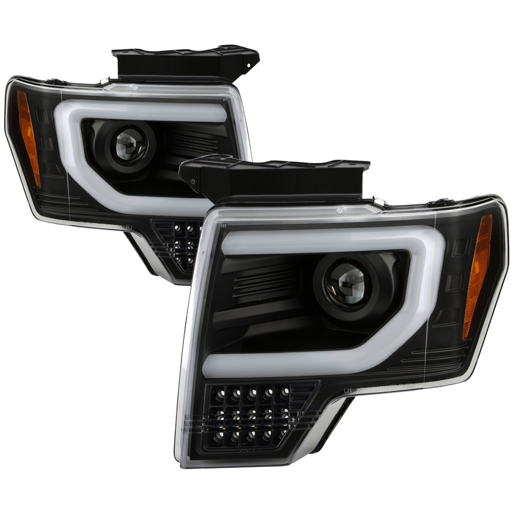 Spyder Auto 5087584 Light Bar Projector Headlights Sequential Turn Signal Black