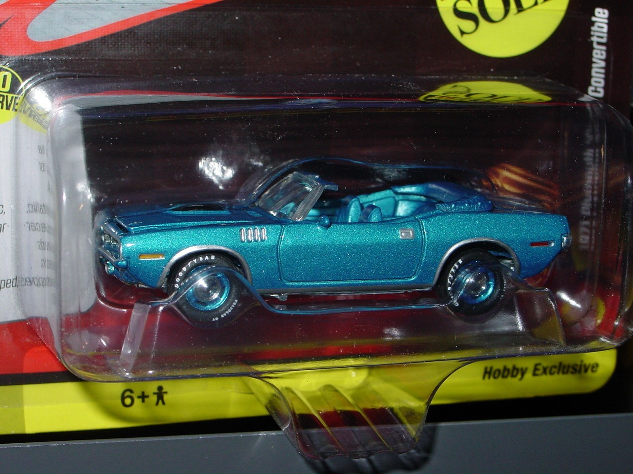 JOHNNY LIGHTNING 1971 PLYMOUTH CUDA CONVERTIBLE MOPAR MUSCLE CAR -Blue, NICE