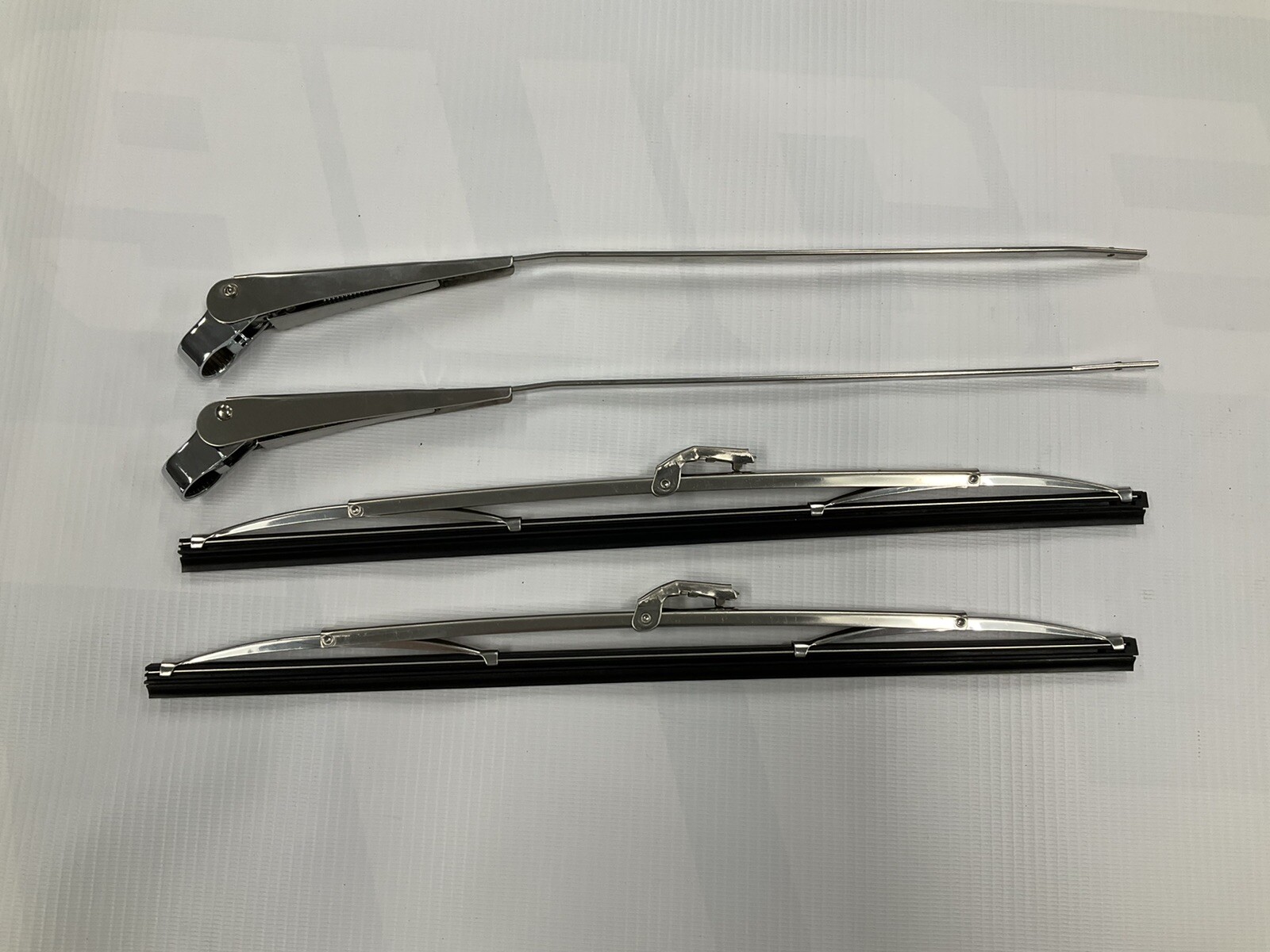 1960-1966 Chevy Gmc C10 C20 Truck Stainless Windshield Wiper Arms And Blades Kit 1960-1966 Chevy Gmc C10 C20 Truck Stainless Windshield Wiper Arms And Blades Kit