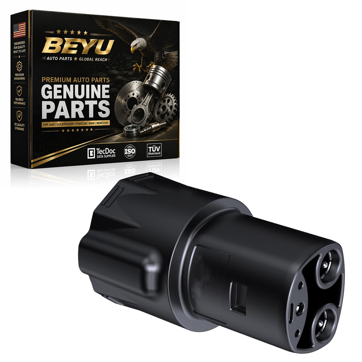 BEYU For J1772 to For Tesla Charger Adapter Max 80A 250V for Tesla Model 3 Y X S