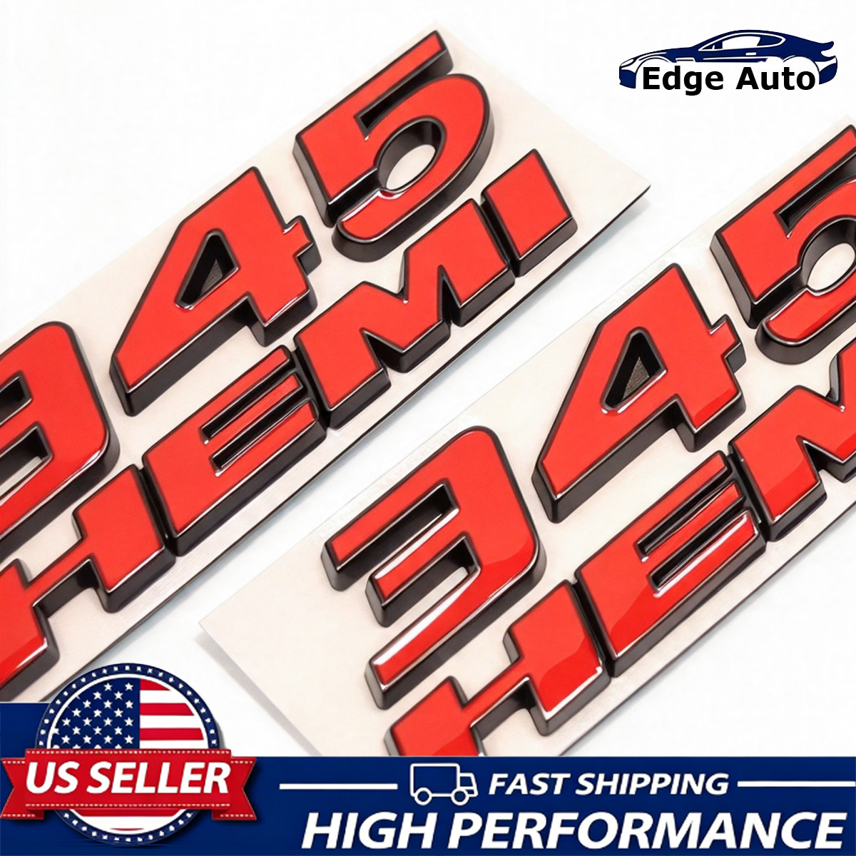 2Pcs Red Black Fender Badges For Charger Challenger 345 HEMI Letter Emblem 2Pcs Red Black Fender Badges For Charger Challenger 345 HEMI Letter Emblem
