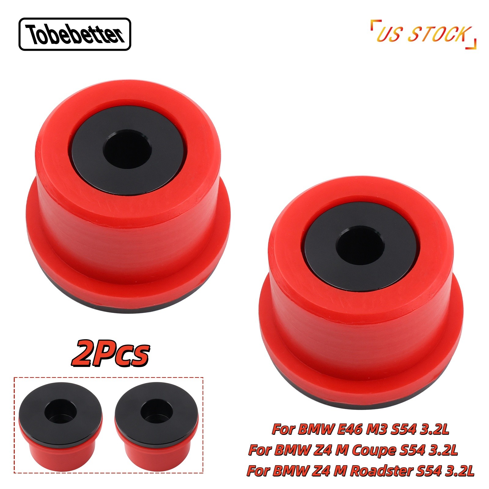 Performance Polyurethane Rear Differential Mount Bushings Pair for BMW E46 Z4 M3