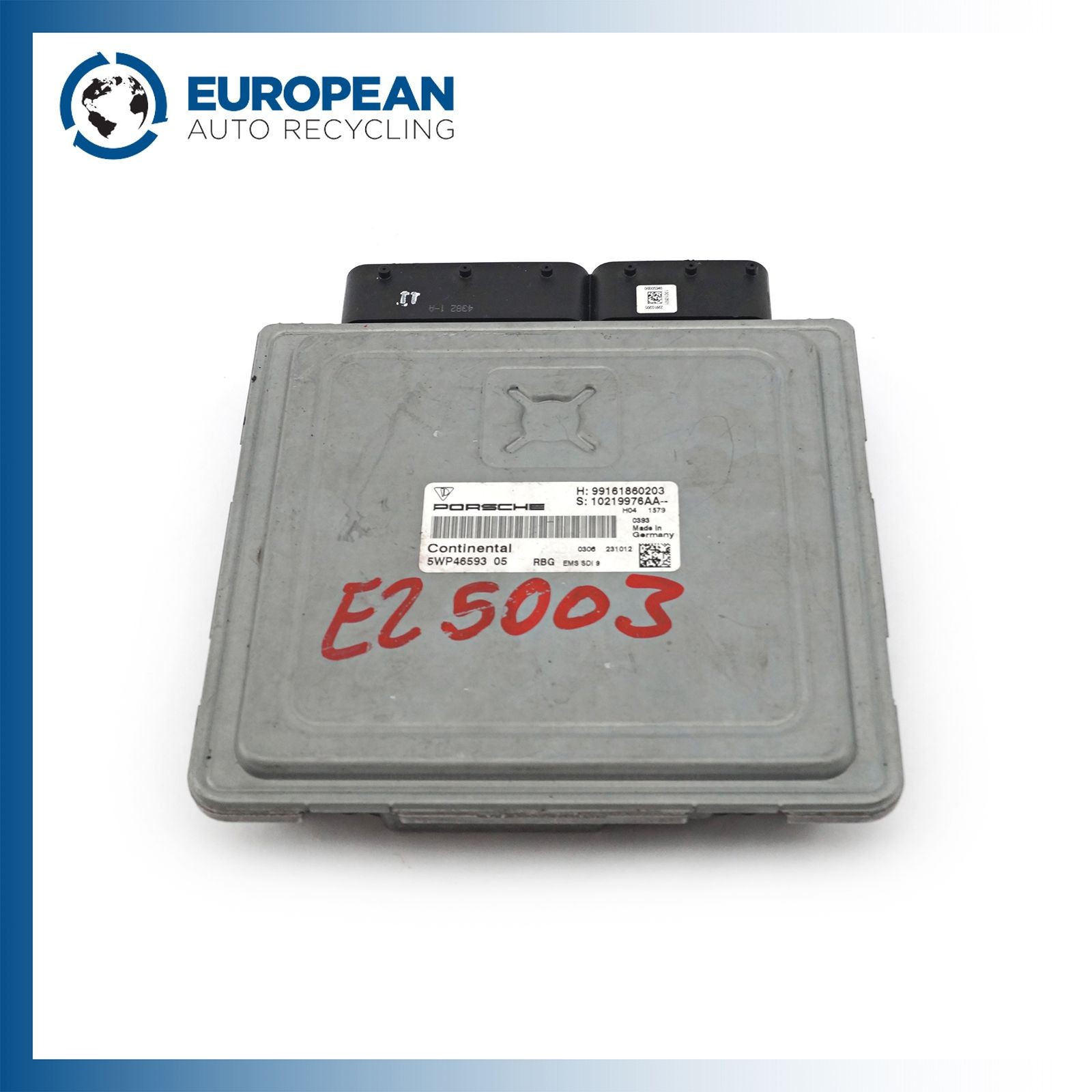 13-16 PORSCHE BOXSTER, 911 Electronic Control Module 2.7L MANUAL TRANS 40K MILES