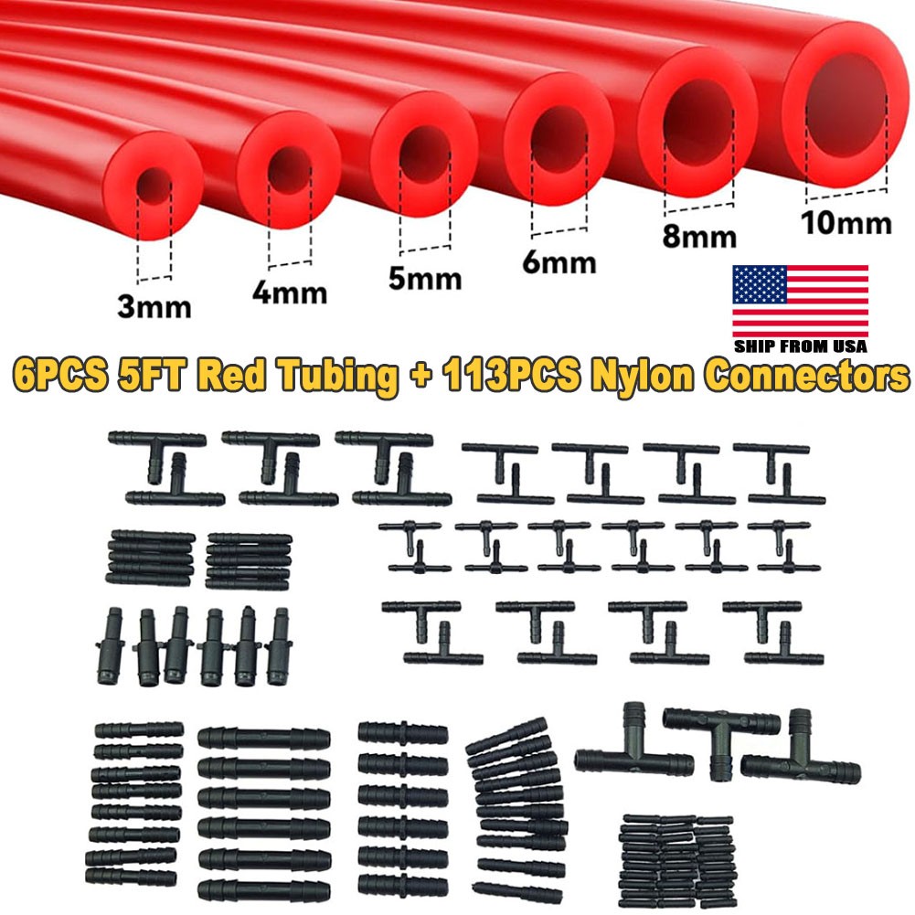 Vacuum Hose Automotive Kit 6PCS 5FT, 1/8\