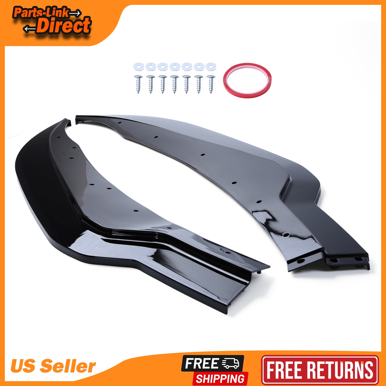 Two-piece Front Splitter Lip Spoiler Cover Protection For Chevrolet Corvette C7