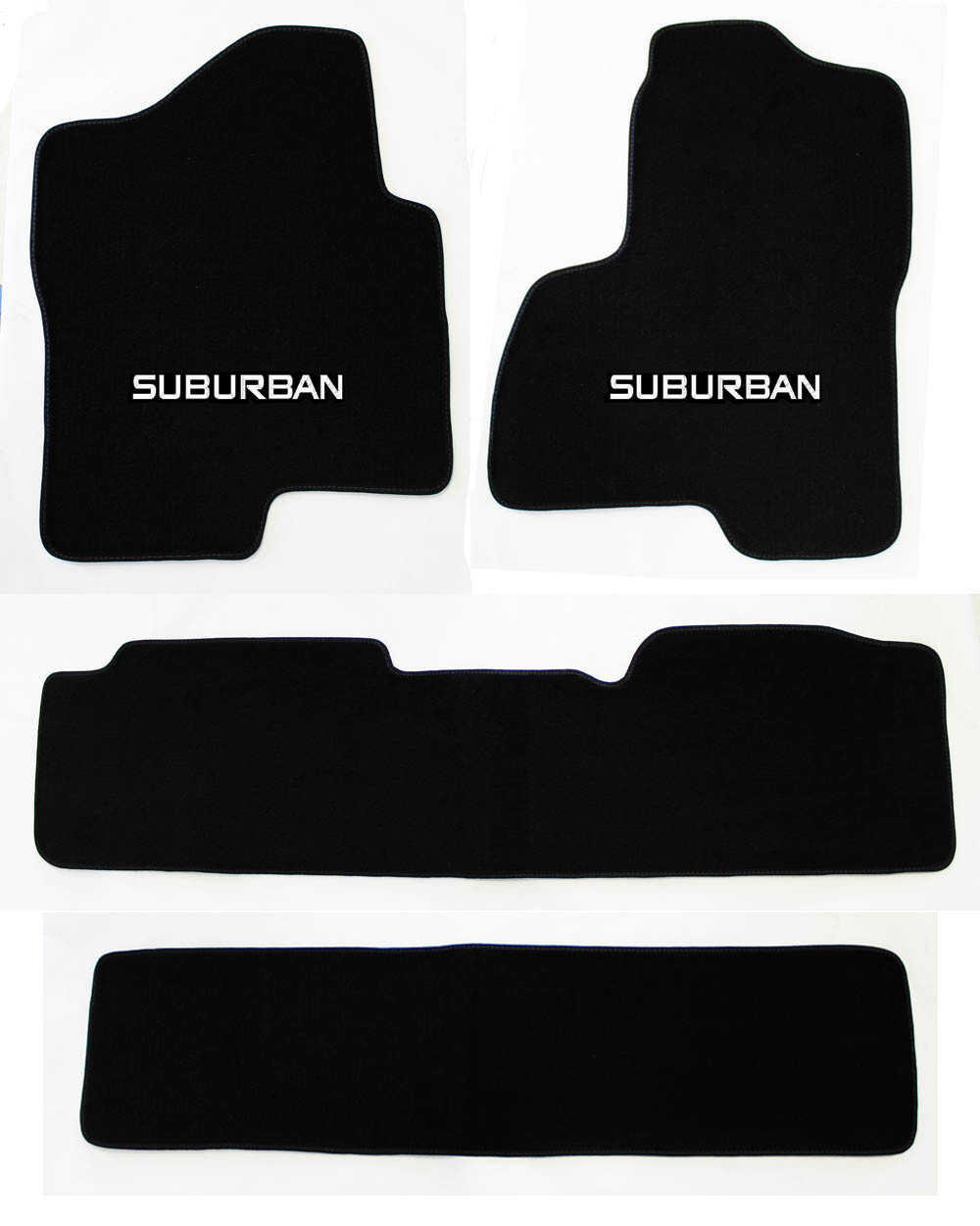NEW 1981 - 2020 Chevy Suburban Carpet Floor Mats Black with Embroidered Logo