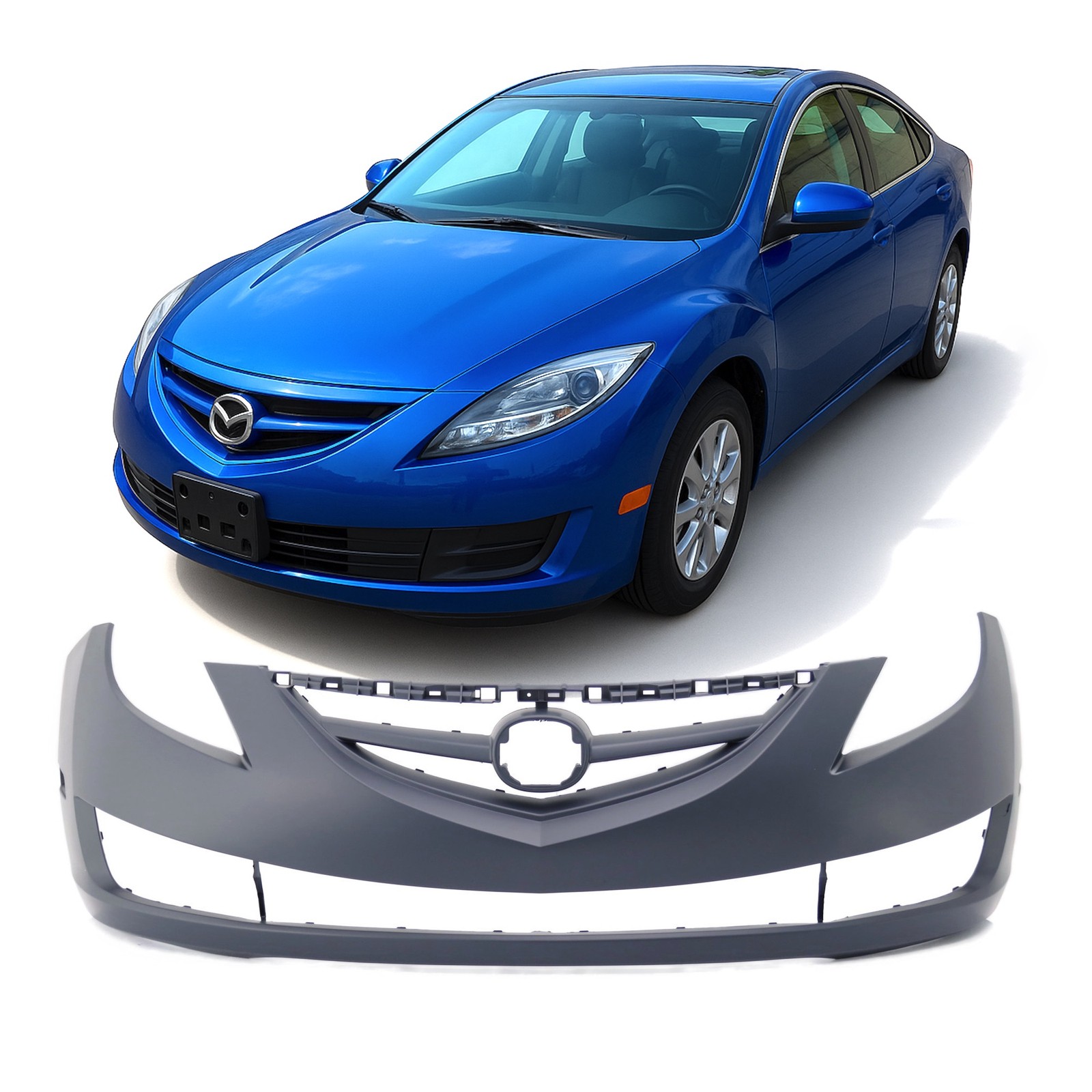 Bumper Cover Fascia Direct Fit for 2009-2013 Mazda 6 09-13 Front Primed