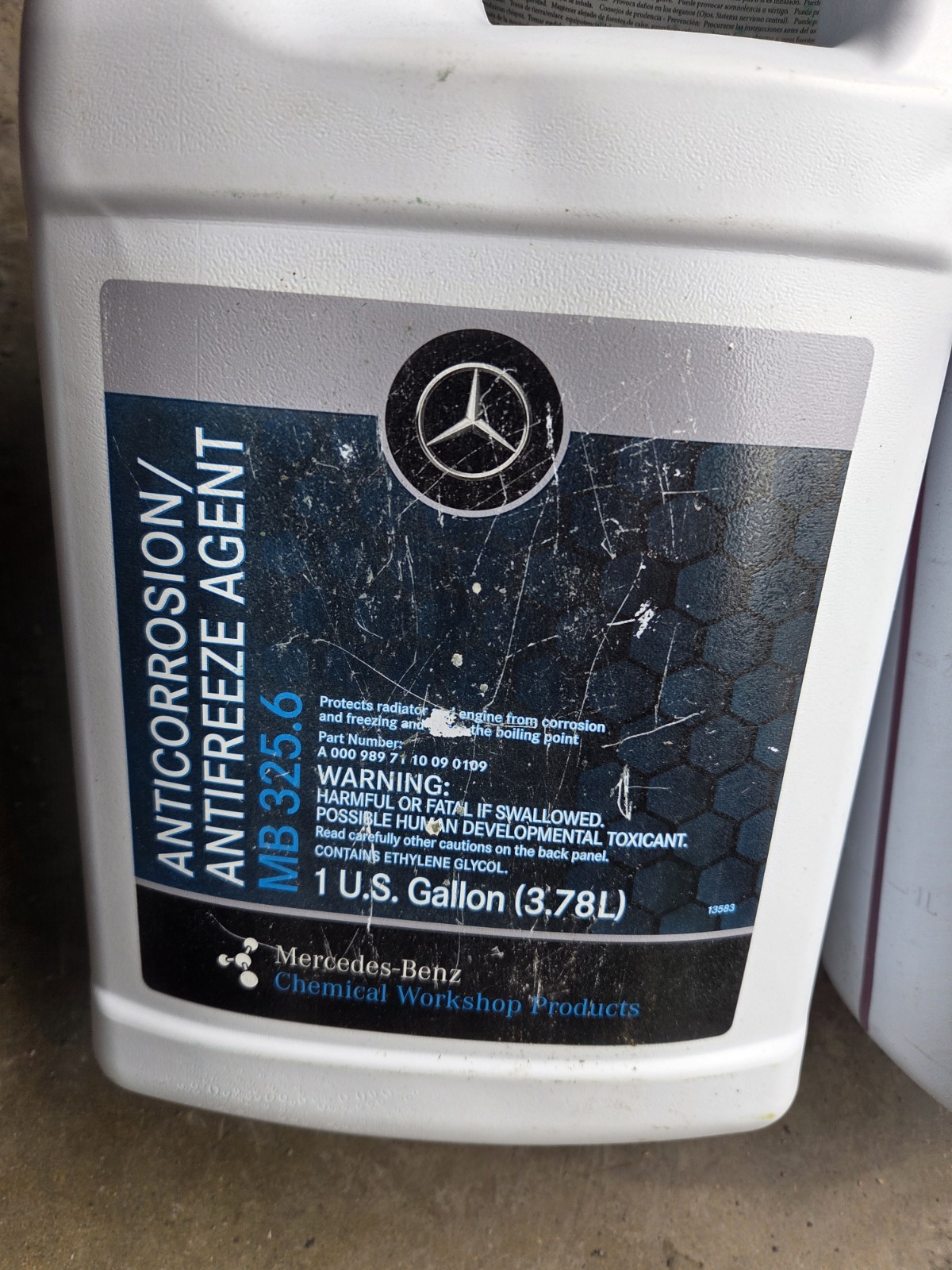 New Genuine Mercedes-Benz Anti-Freeze Coolant 2 Gallon OE 0009897110090109 New Genuine Mercedes-Benz Anti-Freeze Coolant 2 Gallon OE 0009897110090109