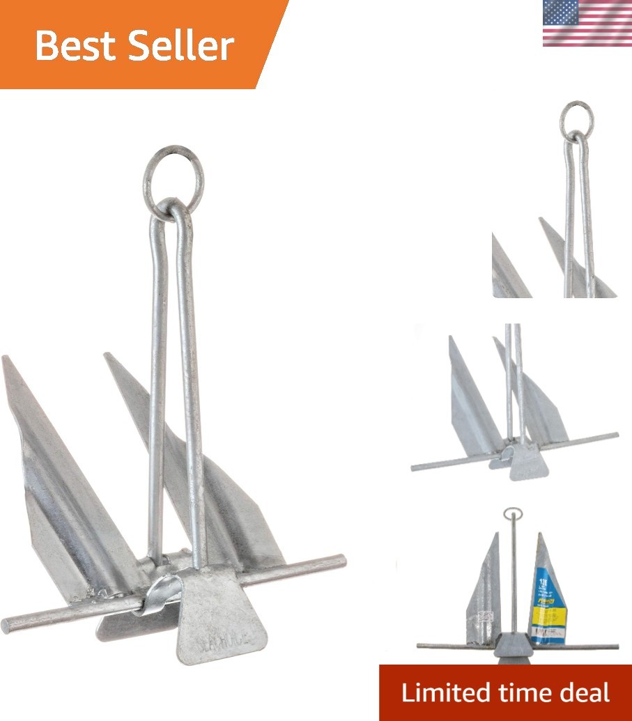 Versatile Utility Anchor for 25-28ft Boats - 13# Galvanized Steel or PVC Coated