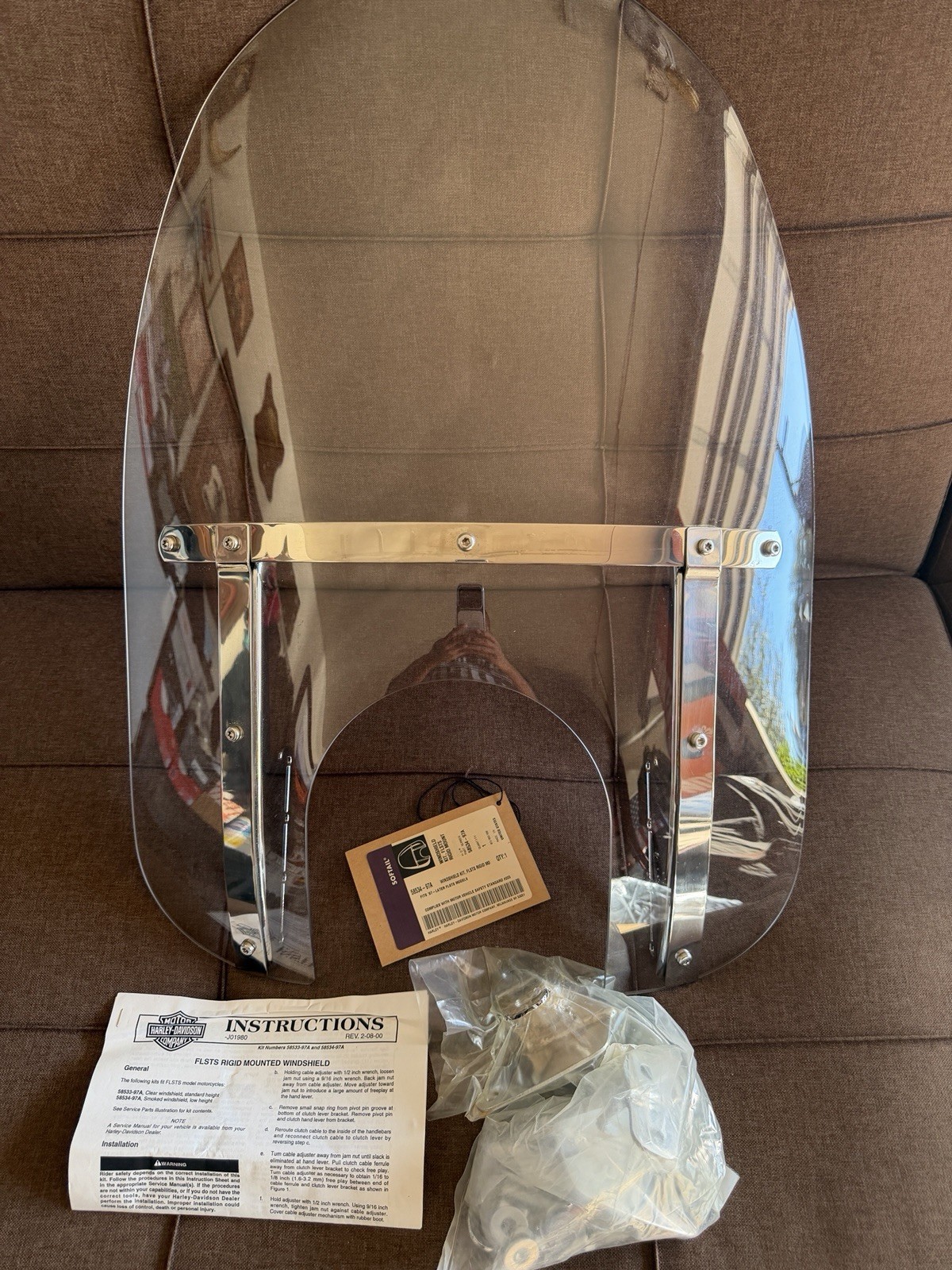 💥Harley Davidson Windshield - for Softail FLSTS SPRINGER NOS 💥Harley Davidson Windshield - for Softail FLSTS SPRINGER NOS