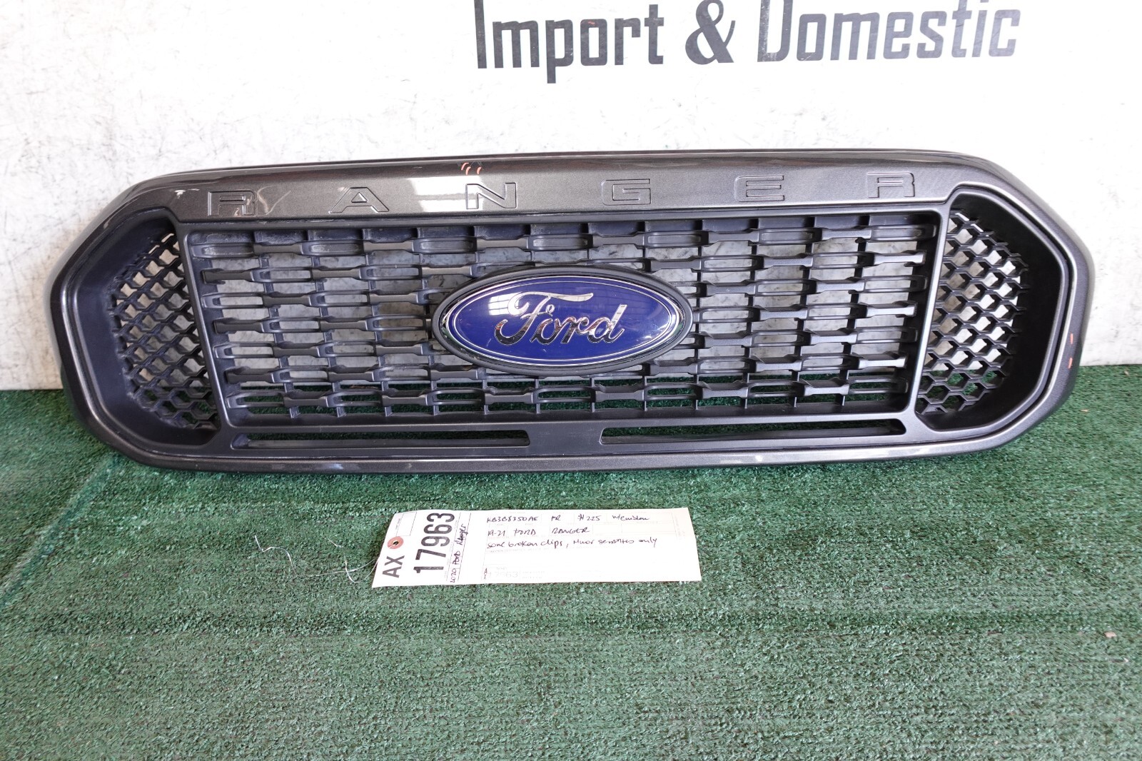 w/broken clips 2019 2020 2021 FORD RANGER FRONT GRILLE OEM AX17963