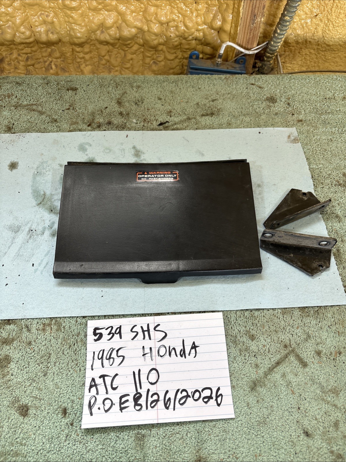 1985 Honda Atc 110 Trunk Lid Assembly With Hinges 539 1985 Honda Atc 110 Trunk Lid Assembly With Hinges 539