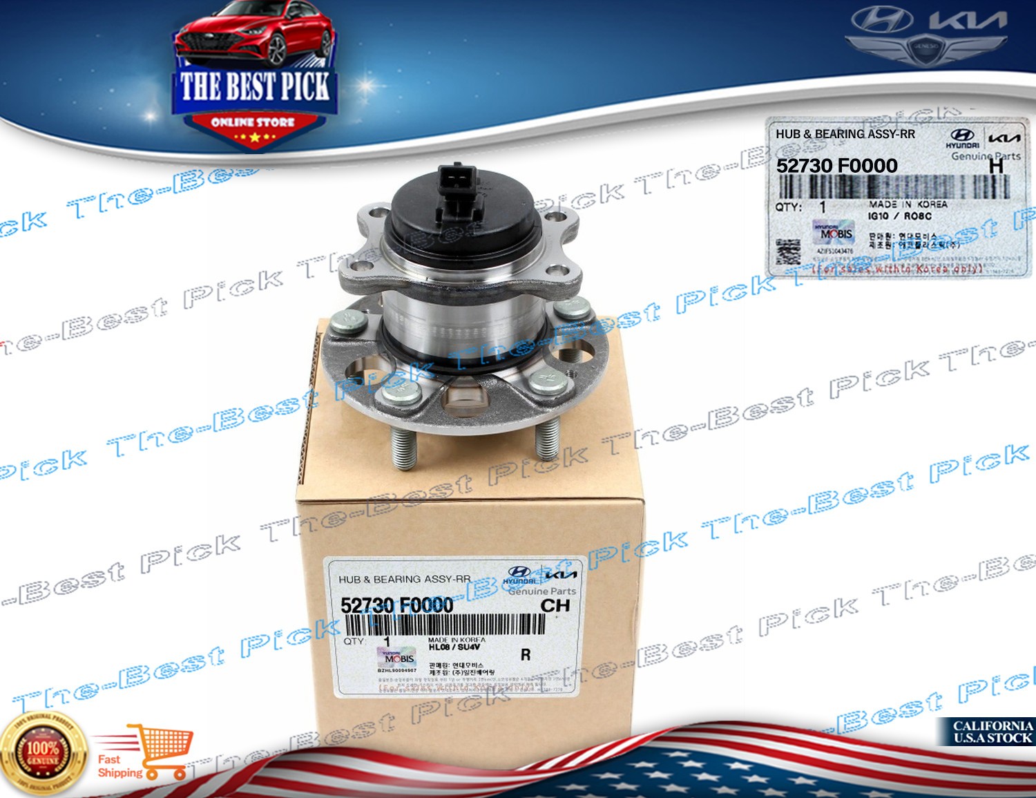 ⭐ GENUINE ⭐ OEM REAR Wheel Hub Bearing Fits Kia Forte 2019-2024 52730F0000