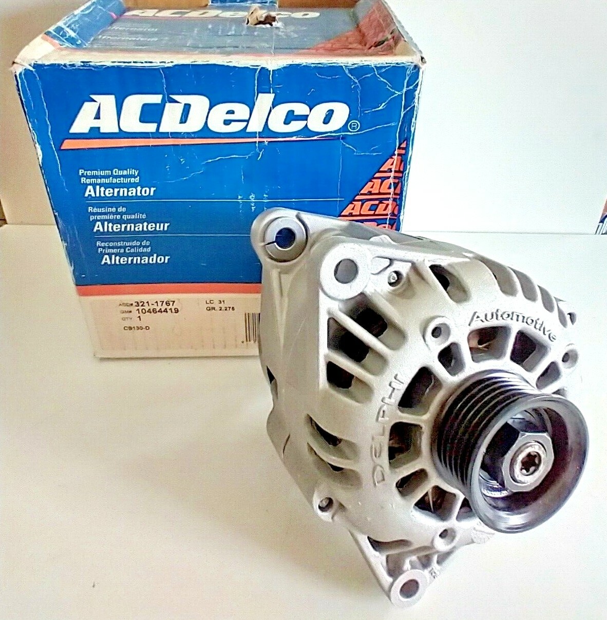 Alternator Series CS130D LN31, 100Amp ACDELCO REMY 321-1767 Reman (Made in USA)