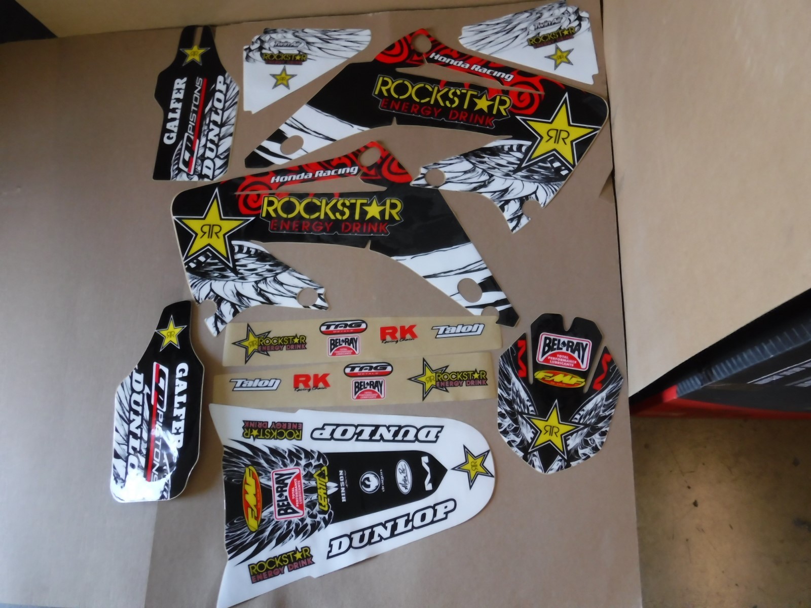 TEAM ROCKSTAR graphics Honda CR125 CR125R  CR250 CR250R 2000 2001 PTS