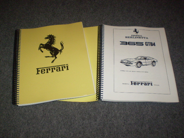 FERRARI 365 365GTB/4 365GTS/4 DAYTONA SERVICE MANUAL 250 275 330 365 512 246 458