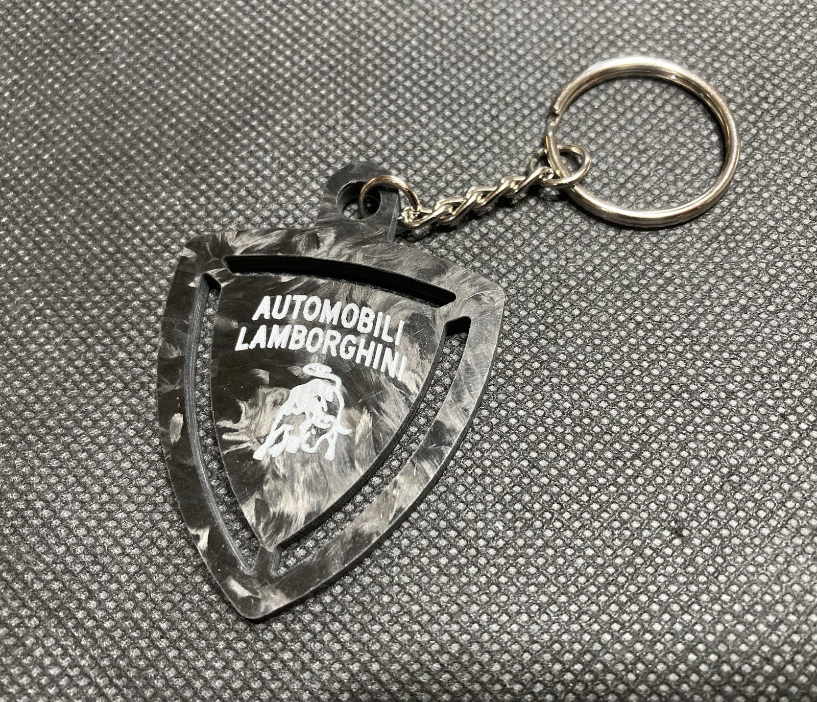 Extreme Rare Lamborghini OEM Forged Carbon Key Keychain Keyring La Prima Ver