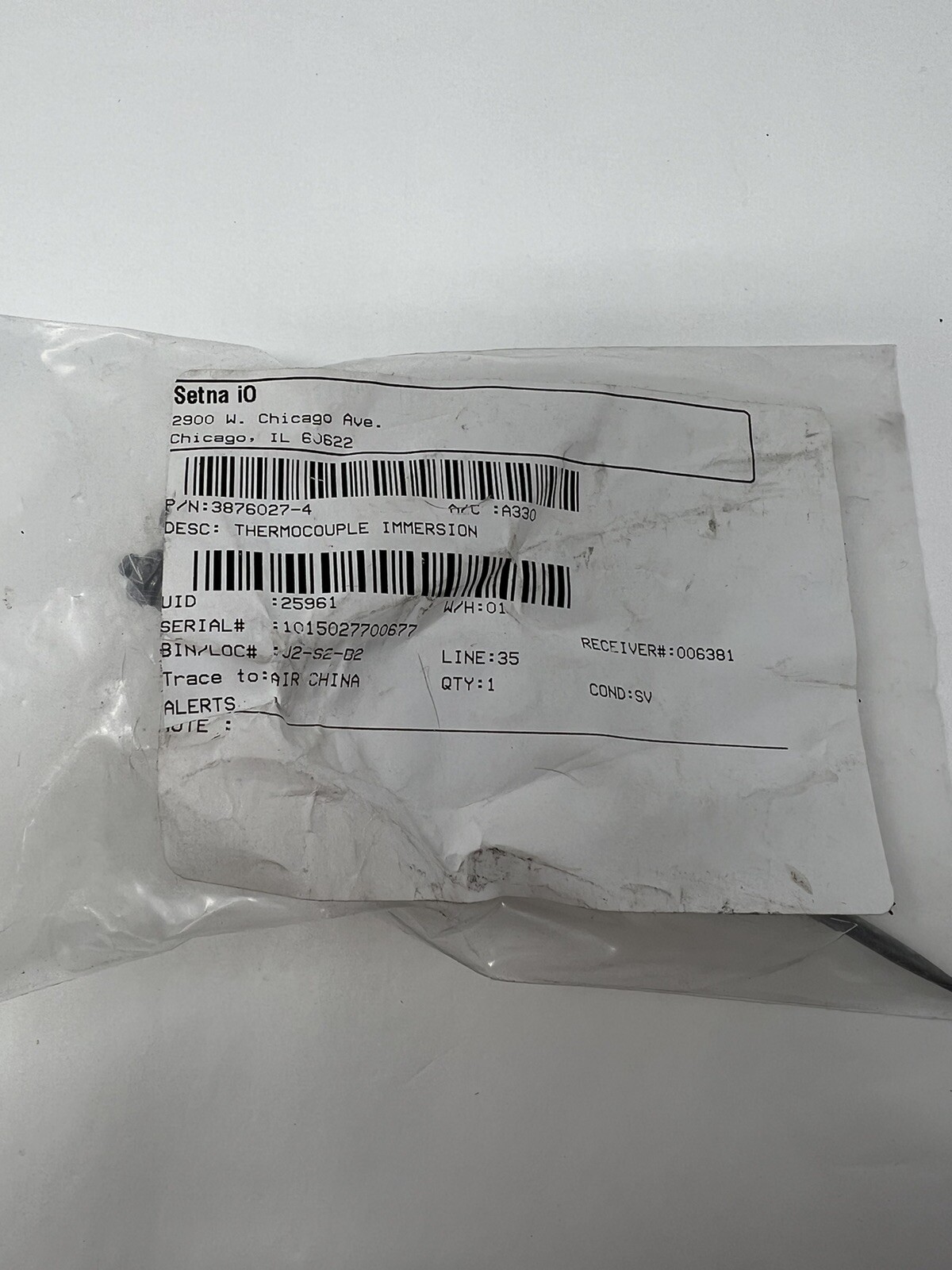 Honeywell Aerospace 3876027-4 THERMOCOUPLE IMRS Fast see desc. Honeywell Aerospace 3876027-4 THERMOCOUPLE IMRS Fast see desc.